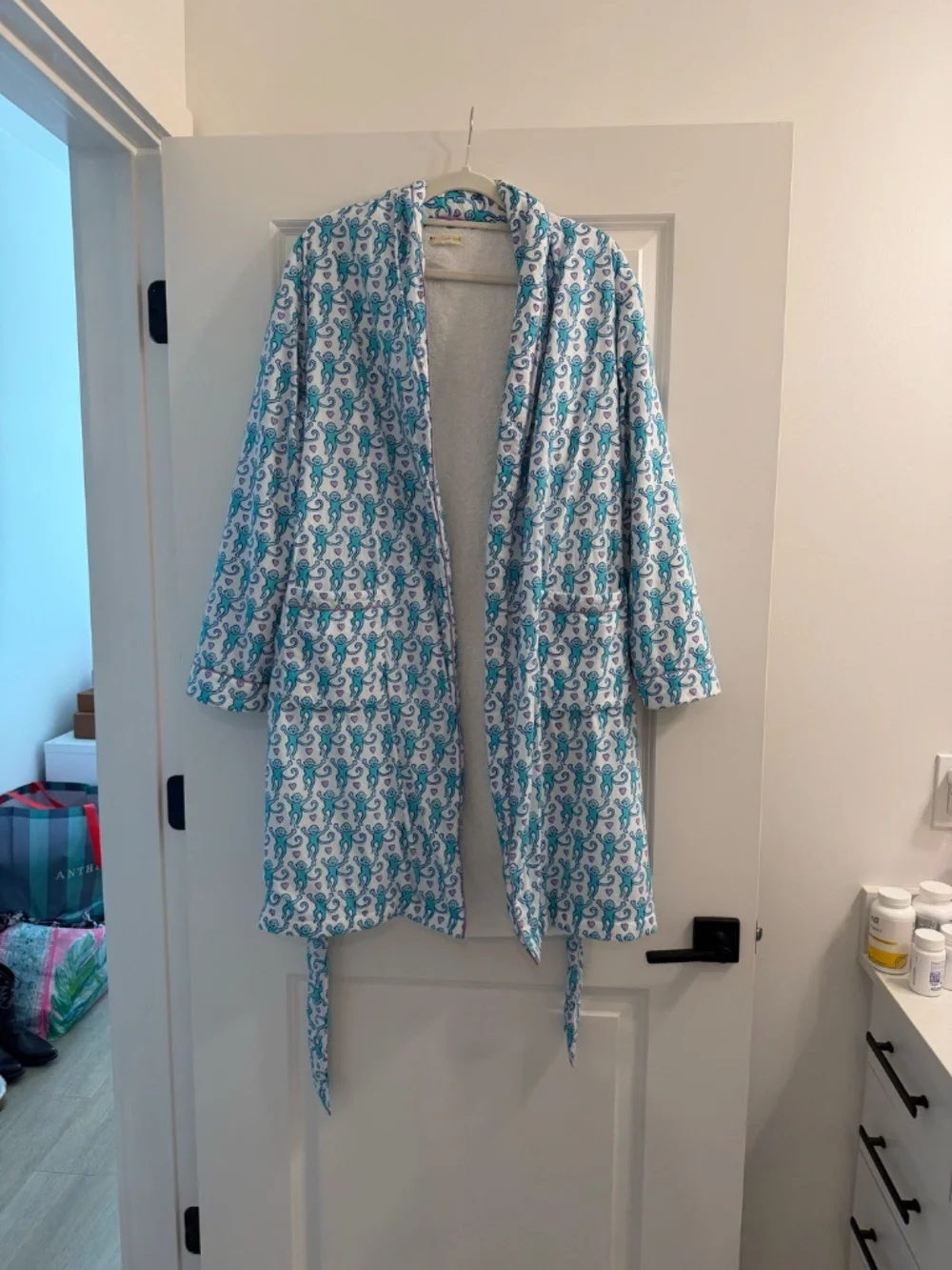 Roller Rabbit Lovely Monkey Cosmo Robe - Picture 3 of 12